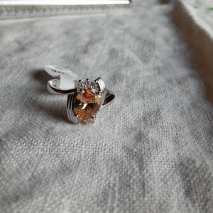 Morganite Silver ring Size 10